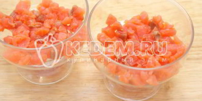 Рецепт салата с красной рыбой