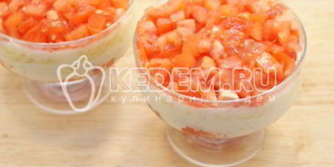 Рецепт салата с красной рыбой