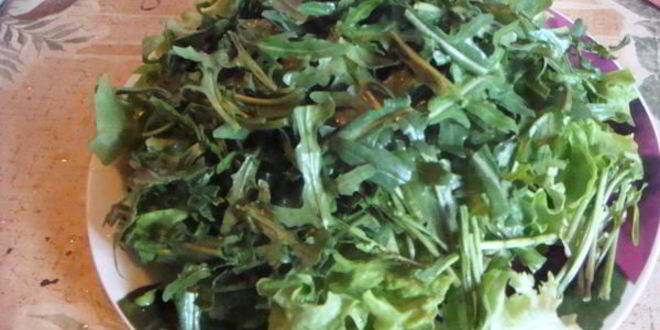 Рецепт салата с креветками и рукколой