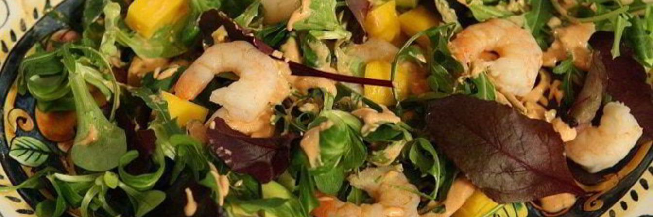 Рецепт Салата с креветками, манго и авокадо