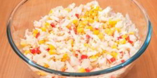 Рецепт салата с кукурузой