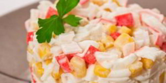 Рецепт салата с кукурузой