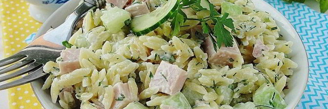 Рецепт Салата с ветчиной и огурцом