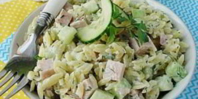 Рецепт салата с ветчиной и огурцом