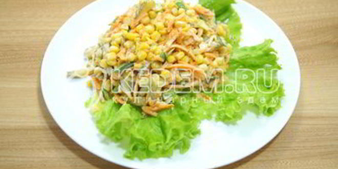 Рецепт салата с жареной куриной грудкой жасмин