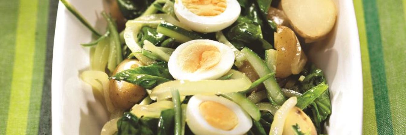 Рецепт Салата со щавелем и картофелем