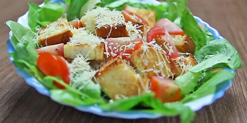 Как приготовить салат цезарь классический с курицей