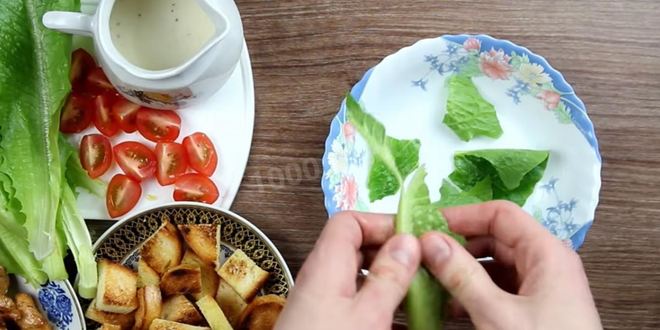 Рецепт салата цезарь классический с курицей