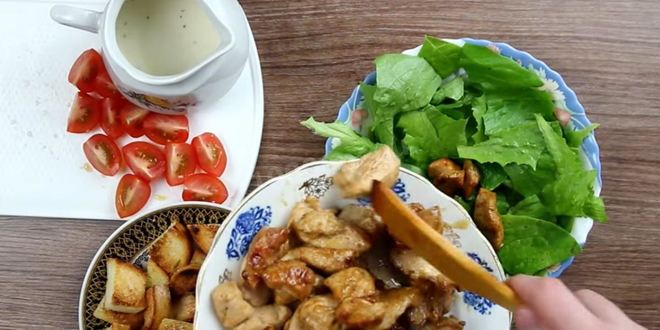 Рецепт салата цезарь классический с курицей