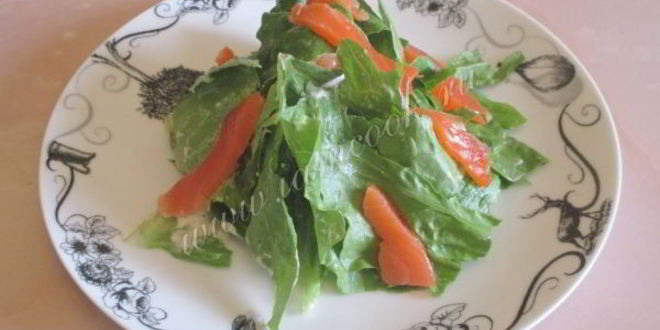 Рецепт салата цезарь с семгой