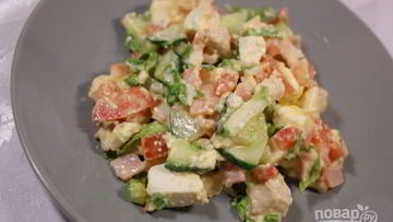 Рецепт Цезаря с курицей и сухариками