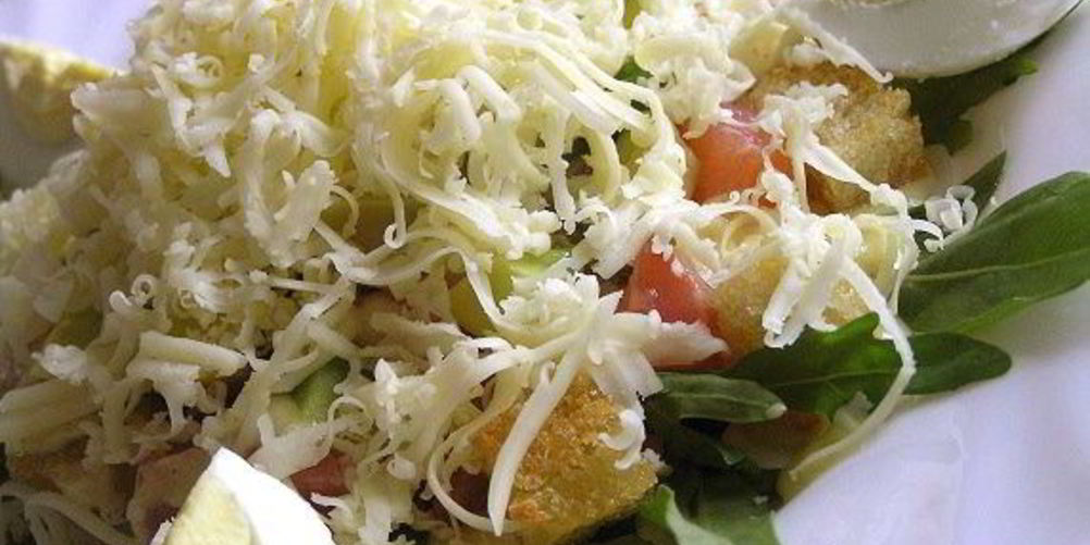 Как приготовить цезаря с семгой на листьях руколы