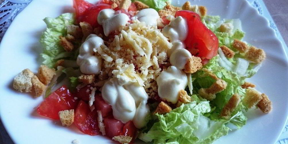 Как приготовить вегетарианский салат цезарь