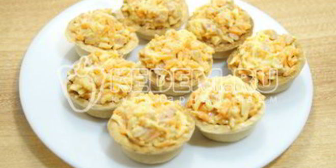 Рецепт салата в тарталетках новогодний сувенир