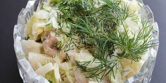 Рецепт селедочного салата под водочку