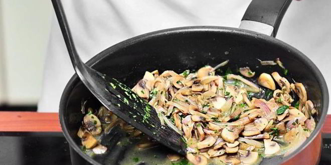 Рецепт лосося с грибным винегретом