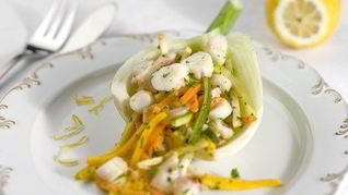 Рецепт Омара под соусом винегрет