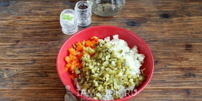 Рецепт винегрета без горошка