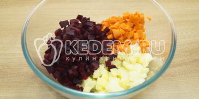 Рецепт винегрета классического с фасолью