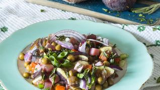 Рецепт Винегрета летнего с инжиром и розмарином