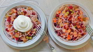 Рецепт Винегрета с чечевицей