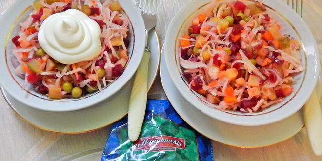 Рецепт винегрета с чечевицей