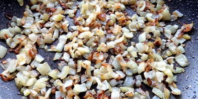 Рецепт винегрета с фасолью и жареным луком