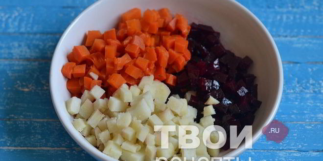 Рецепт винегрета с грибами