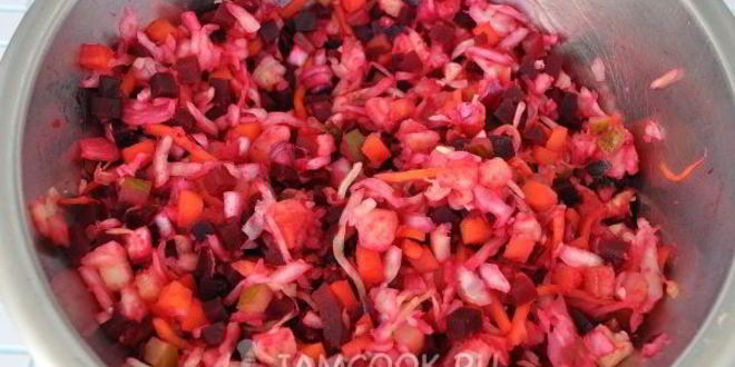 Рецепт винегрета с квашеной капустой