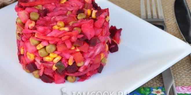 Рецепт винегрета с квашеной капустой