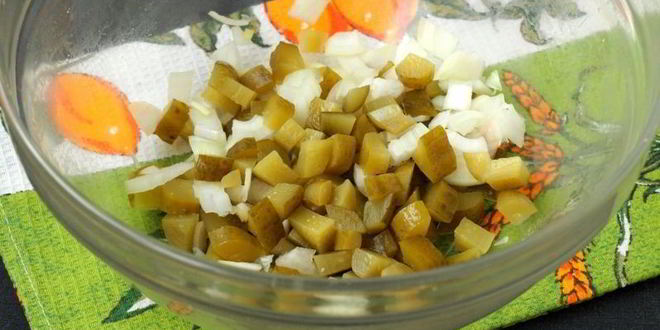 Рецепт винегрета с маринованной тыквой