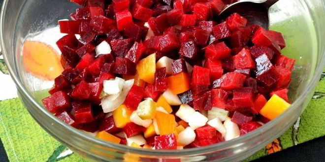 Рецепт винегрета с маринованной тыквой