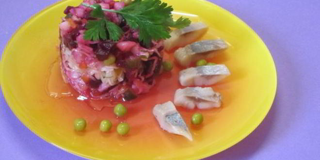 Рецепт винегрета с сельдью