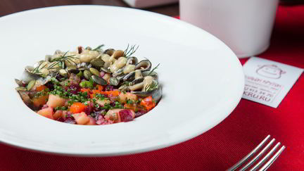 Рецепт Винегрета с тыквой и килькой