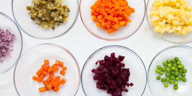 Рецепт винегрета с тыквой и килькой