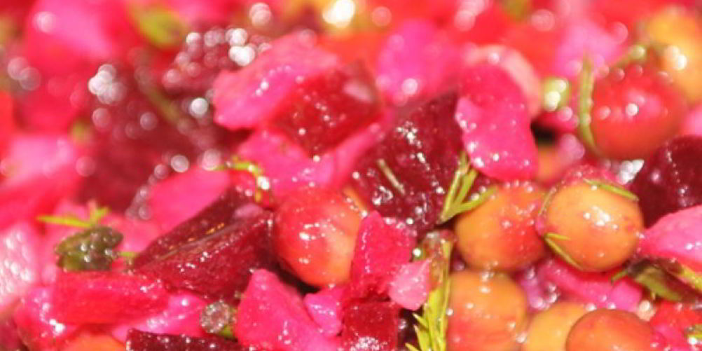 Как приготовить винегрет с зеленым горошком