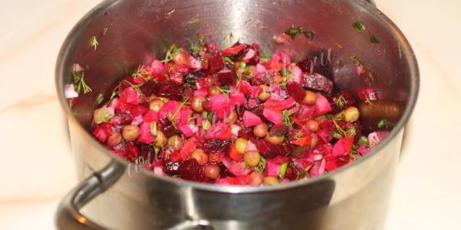 Рецепт винегрета с зеленым горошком