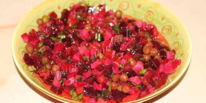 Рецепт винегрета с зеленым горошком