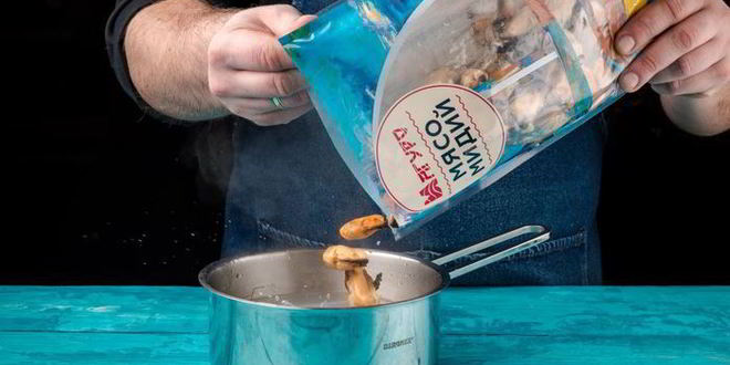 Рецепт зеленого салата с мидиями