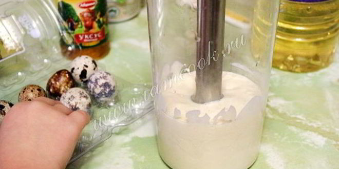 Рецепт домашнего майонеза из перепелиных яиц