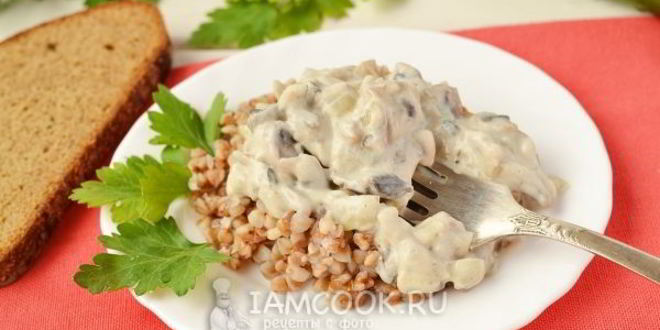 Рецепт грибного соуса со сметаной