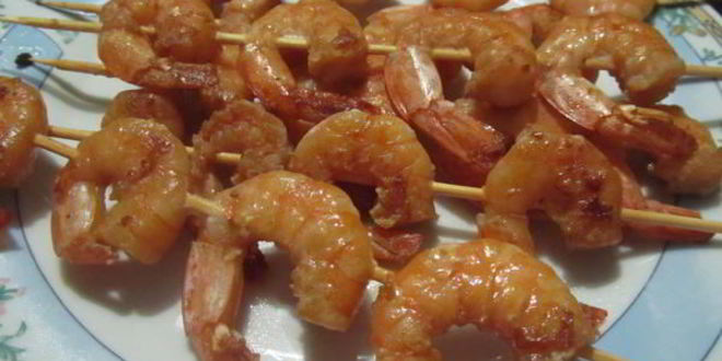 Рецепт имбирных креветок в соевом маринаде