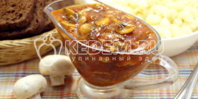 Рецепт постного грибного соуса
