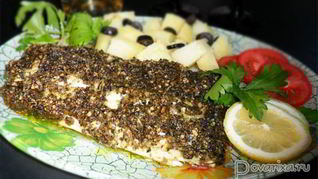 Рецепт Рыбы, запеченной под соусом Песто