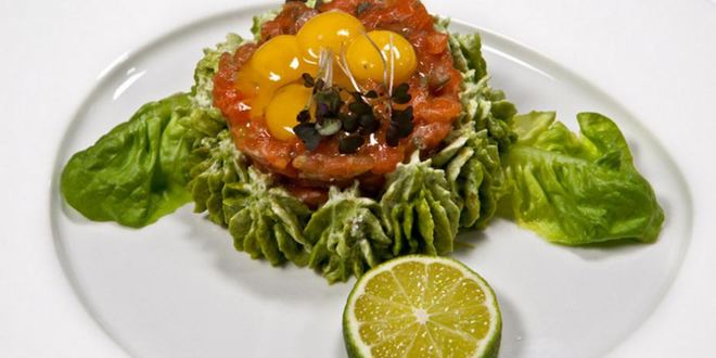 Рецепт тартара из лосося и говядины