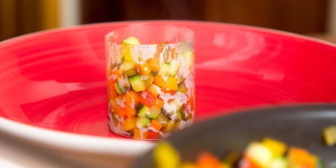 Рецепт тартара из овощей в соусе из йогурта