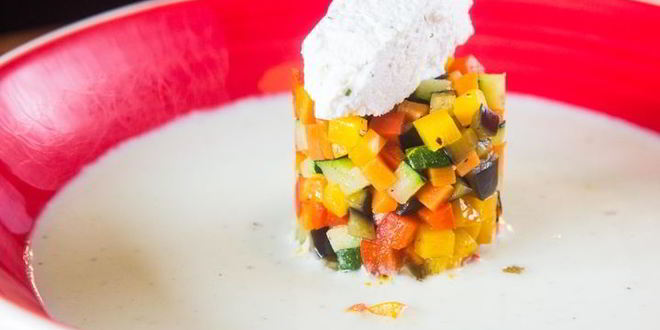 Рецепт тартара из овощей в соусе из йогурта