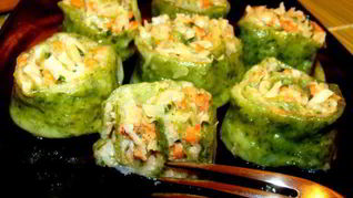 Рецепт Теплого тартара ролл из семги