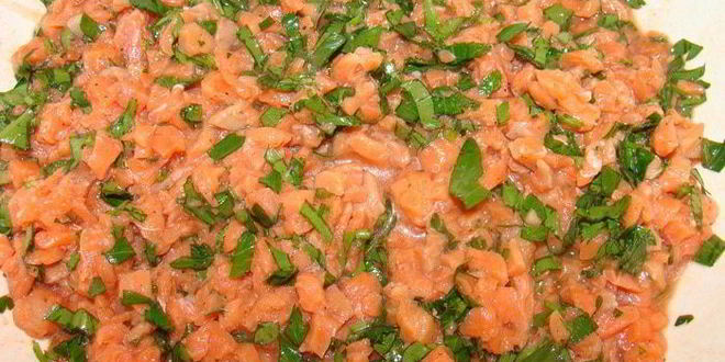 Рецепт теплого тартара ролл из семги