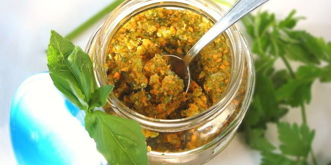 Рецепт ароматной овощной заправки для супов и других блюд